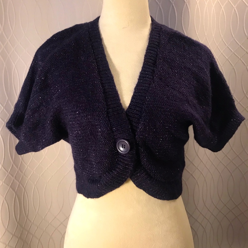 DK Purple Short Cardigan Size M